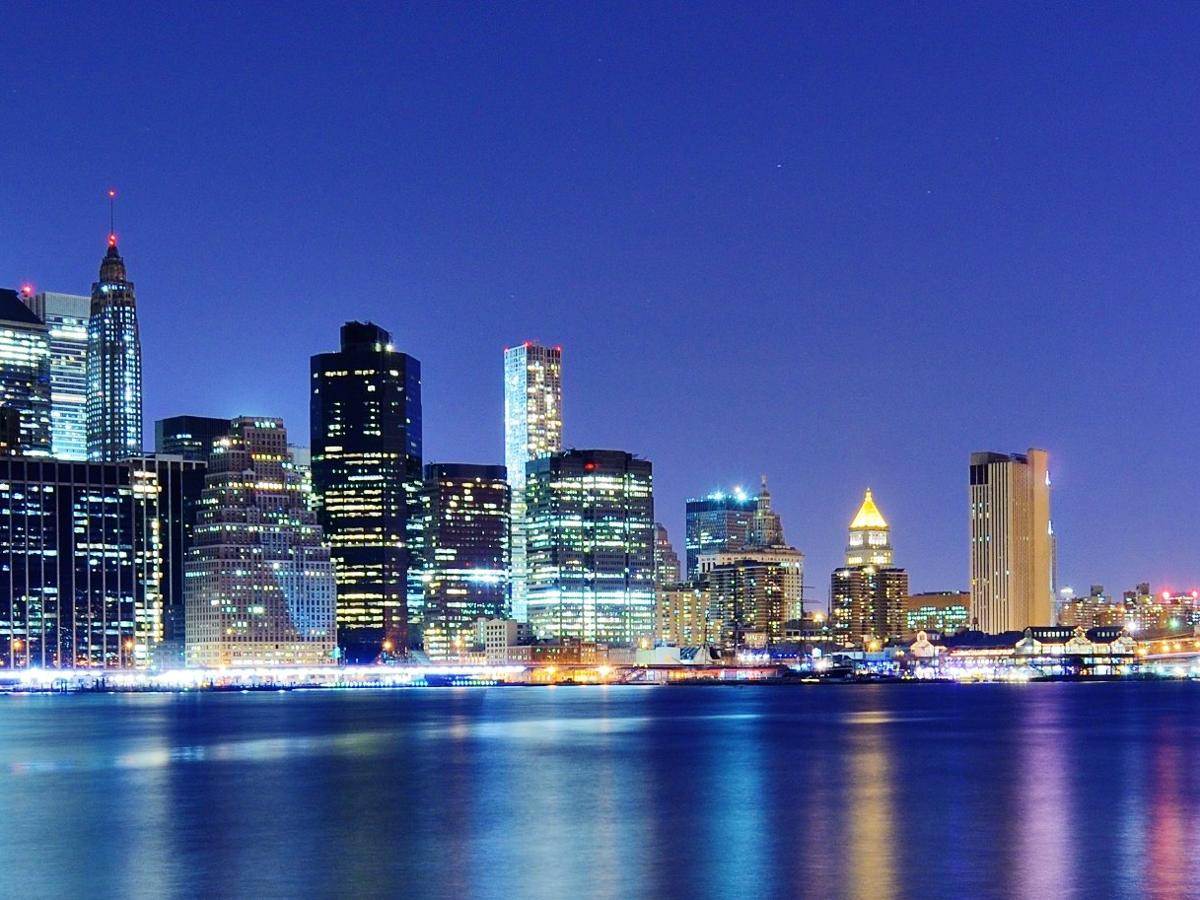 Lower Manhattan skyline in New York City.