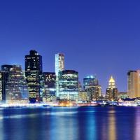 Lower Manhattan skyline in New York City.